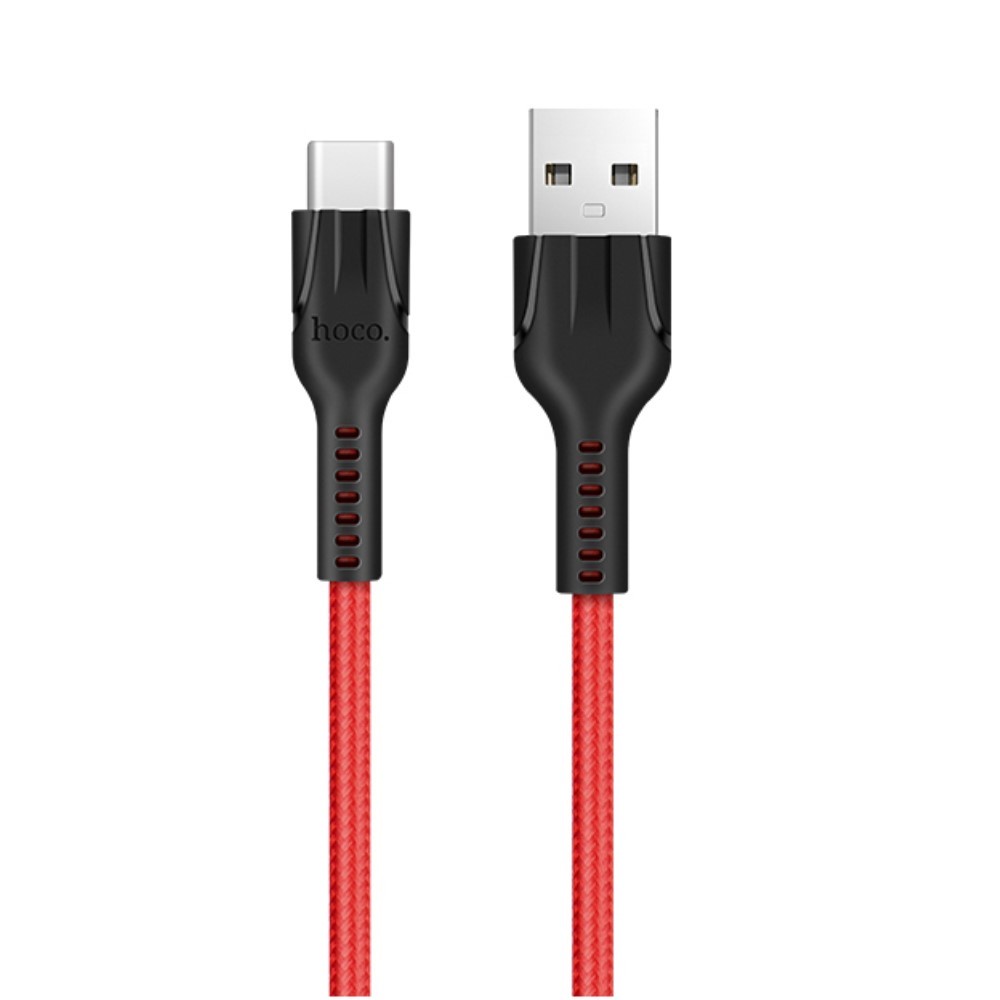 USB-C pleten kabel Hoco "Serpent" - rdeč