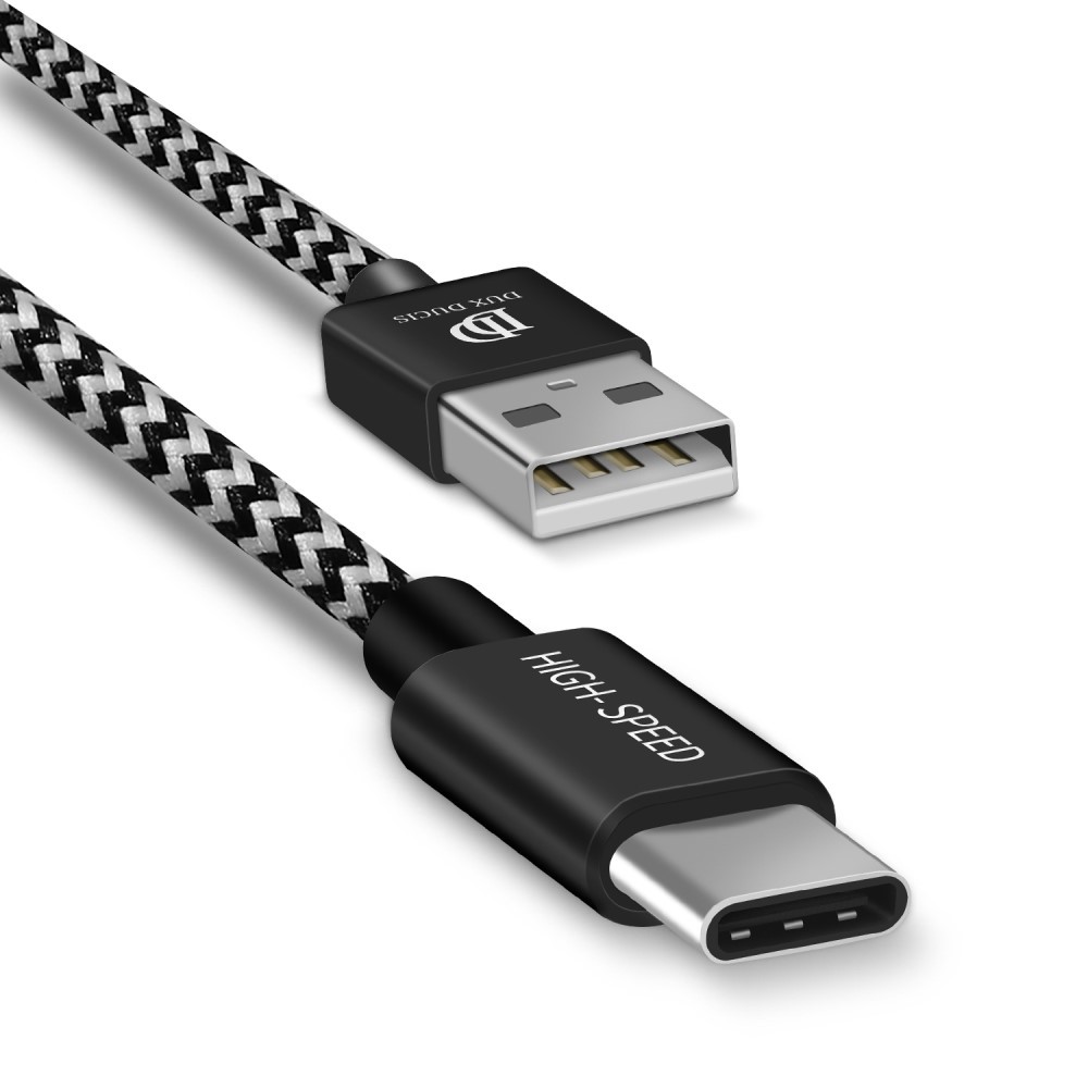 USB-C pleten kabel "DiChrome" - črn
