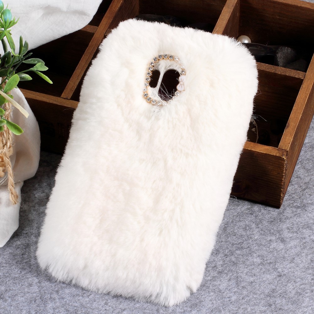 Modni ovitek "Fluffy" za LG G7 / G7 ThinQ - bel