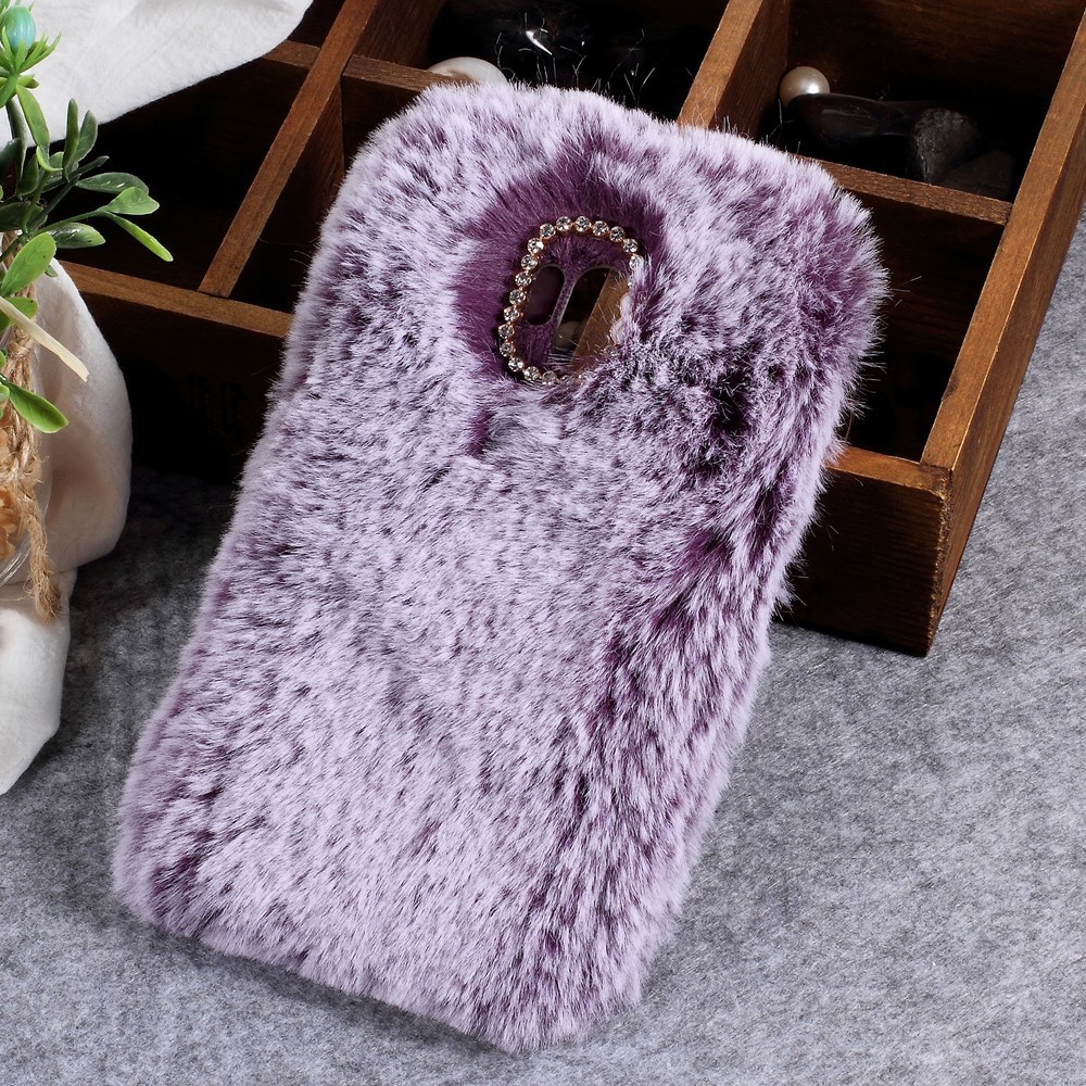 Modni ovitek "Fluffy" za LG G7 / G7 ThinQ - vijoličen