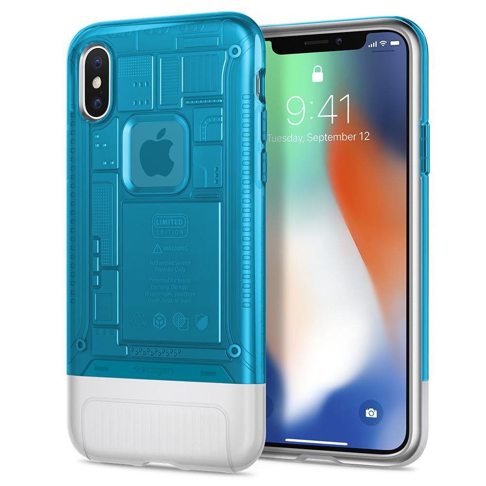 Ovitek Spigen "Classic C1" za iPhone X - blueberry
