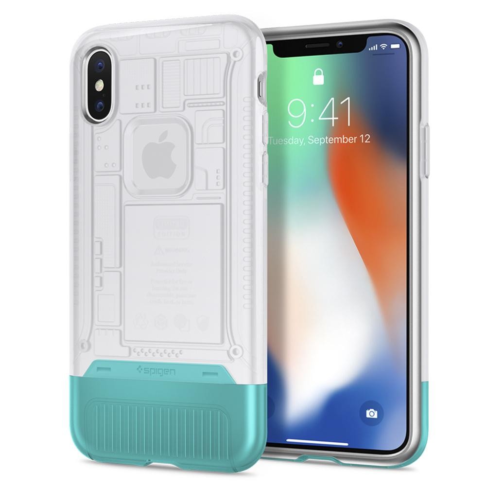 Ovitek Spigen "Classic C1" za iPhone X - snow