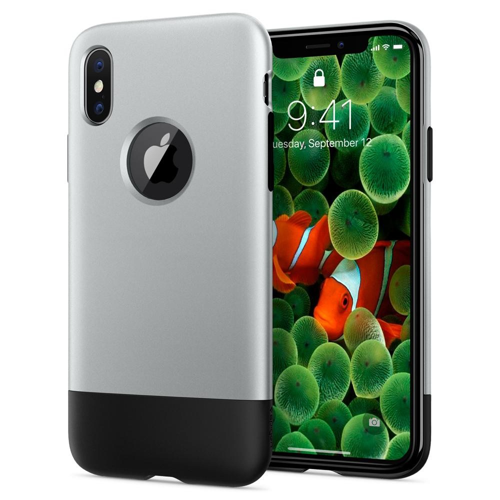 Ovitek Spigen "Classic One" za iPhone X - aluminum gray