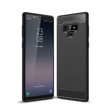 TPU gel ovitek "Brushed Carbon" za Samsung Galaxy Note 9 - črn