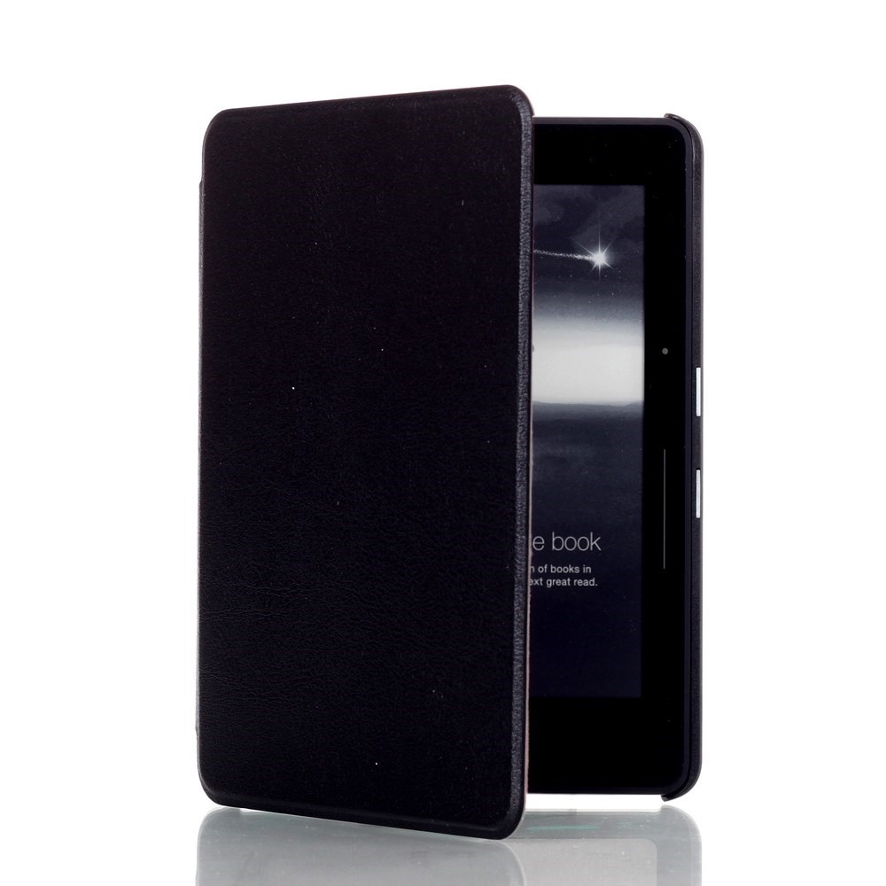 Pametni etui "Litchi" za Amazon Kindle Voyage iz umetnega usnja - črn