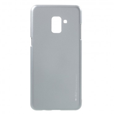 TPU gel ovitek Goospery "iJelly Case" za Samsung Galaxy A8 Plus 2018 - srebrn