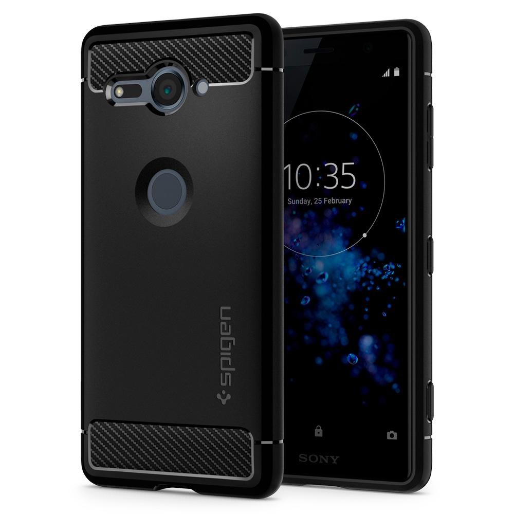 Ovitek Spigen "Rugged Armor" za Sony Xperia XZ2 Compact - black