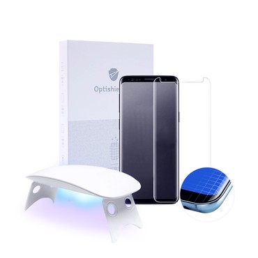 Premium zaščitno steklo Optishield Lux in UV svetilka