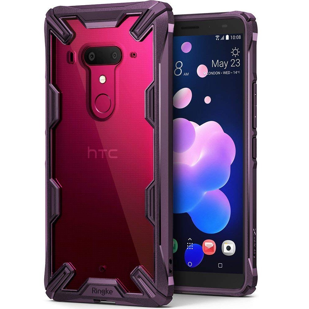 Ovitek Ringke "Fusion X" za HTC U12+ - lilac purple