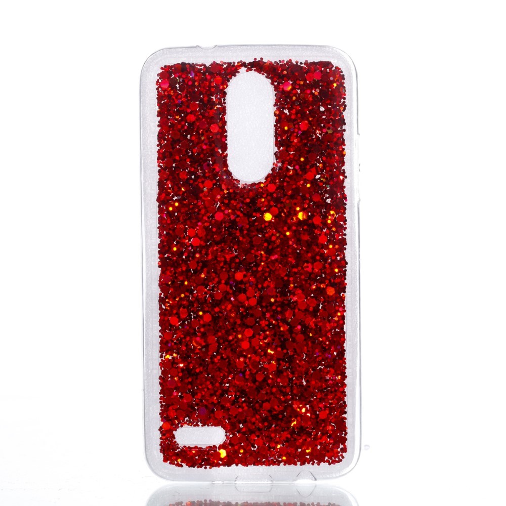 Modni ovitek "Liquid Glitter" za LG K8 2017 - rdeč