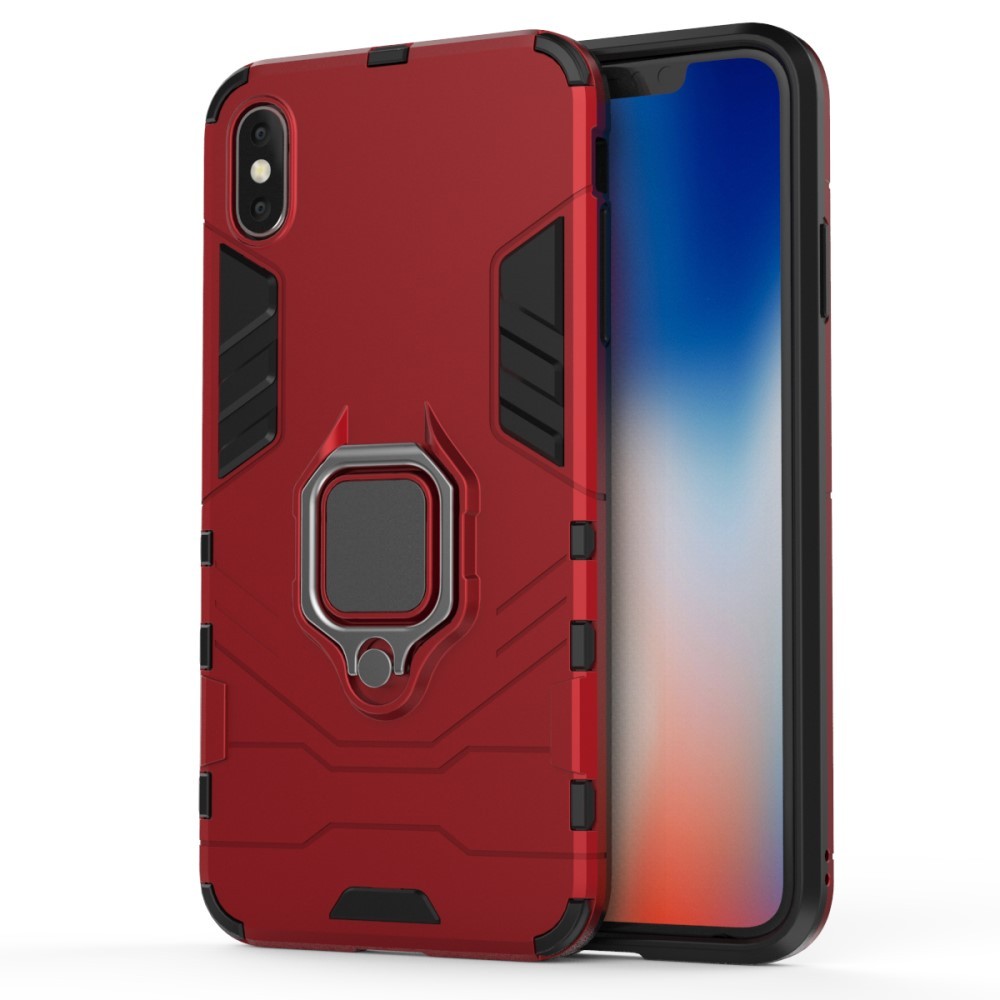Robusten ovitek "Impact X Ring" za Iphone XS Max - rdeč