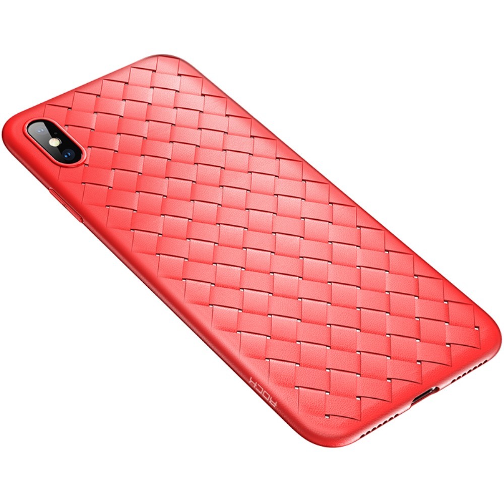 TPU gel ovitek "Woven" za iPhone XS Max - rdeč