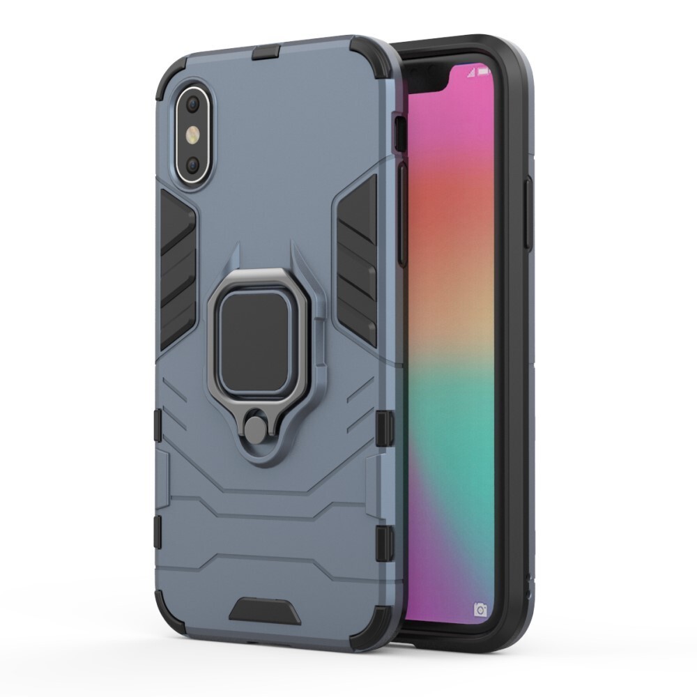 Robusten ovitek "Impact X Ring" za Iphone X / XS - temno moder