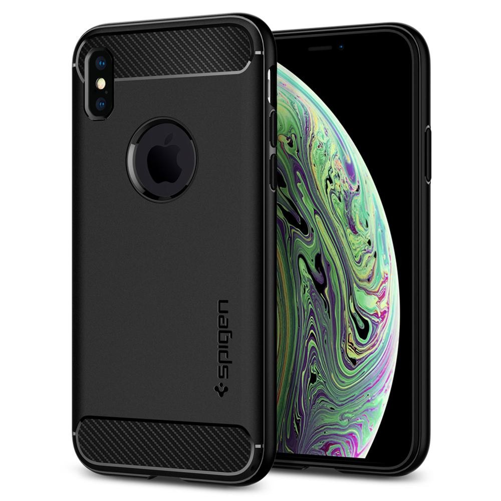 Ovitek Spigen "Rugged Armor" za iPhone X / XS - black