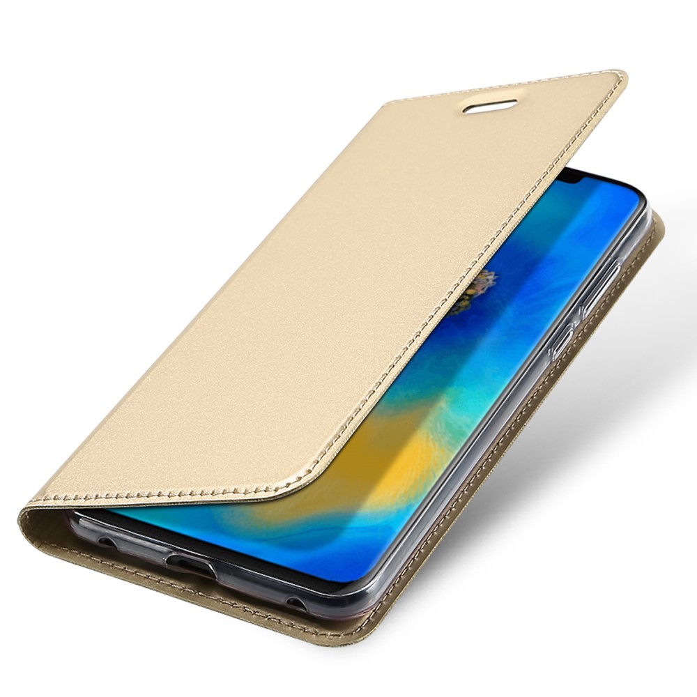 Modni etui "Skin" za Huawei Mate 20 Pro iz umetnega usnja - zlate barve