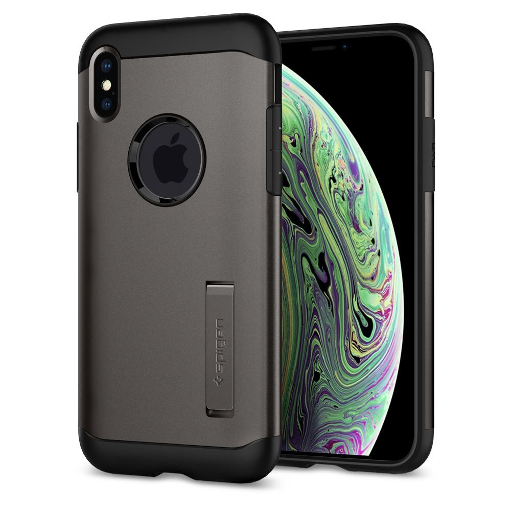 Ovitek Spigen "Slim Armor" za iPhone X / XS - gunmetal