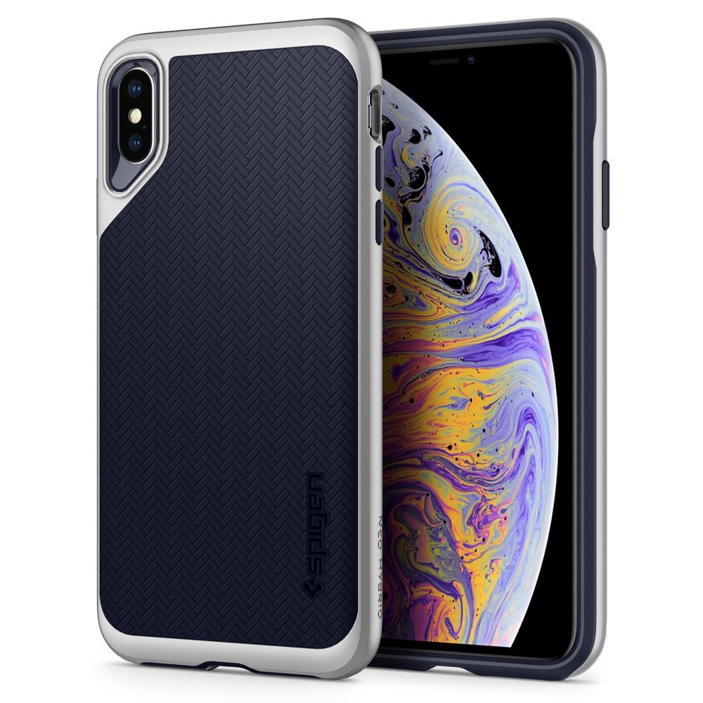 Ovitek Spigen "Neo Hybrid" za iPhone XS Max - satin silver