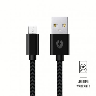 Mikro USB kabel Optishield® THOR z dodatkom kevlarja in doživljenjskim jamstvom kvalitete - 1.2m