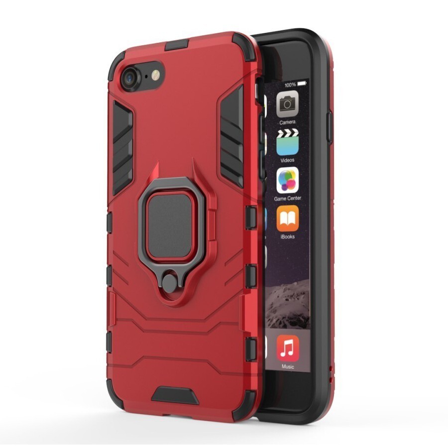 Robusten ovitek "Impact X Ring" za iPhone 8 / iPhone 7 - rdeč