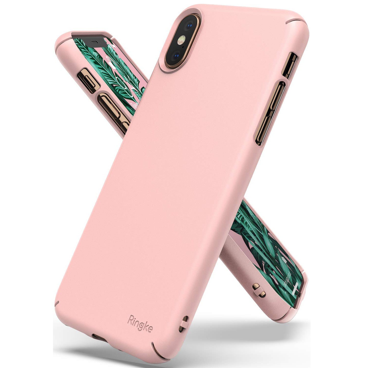 Ovitek Ringke "Slim" za iPhone X / XS - peach pink