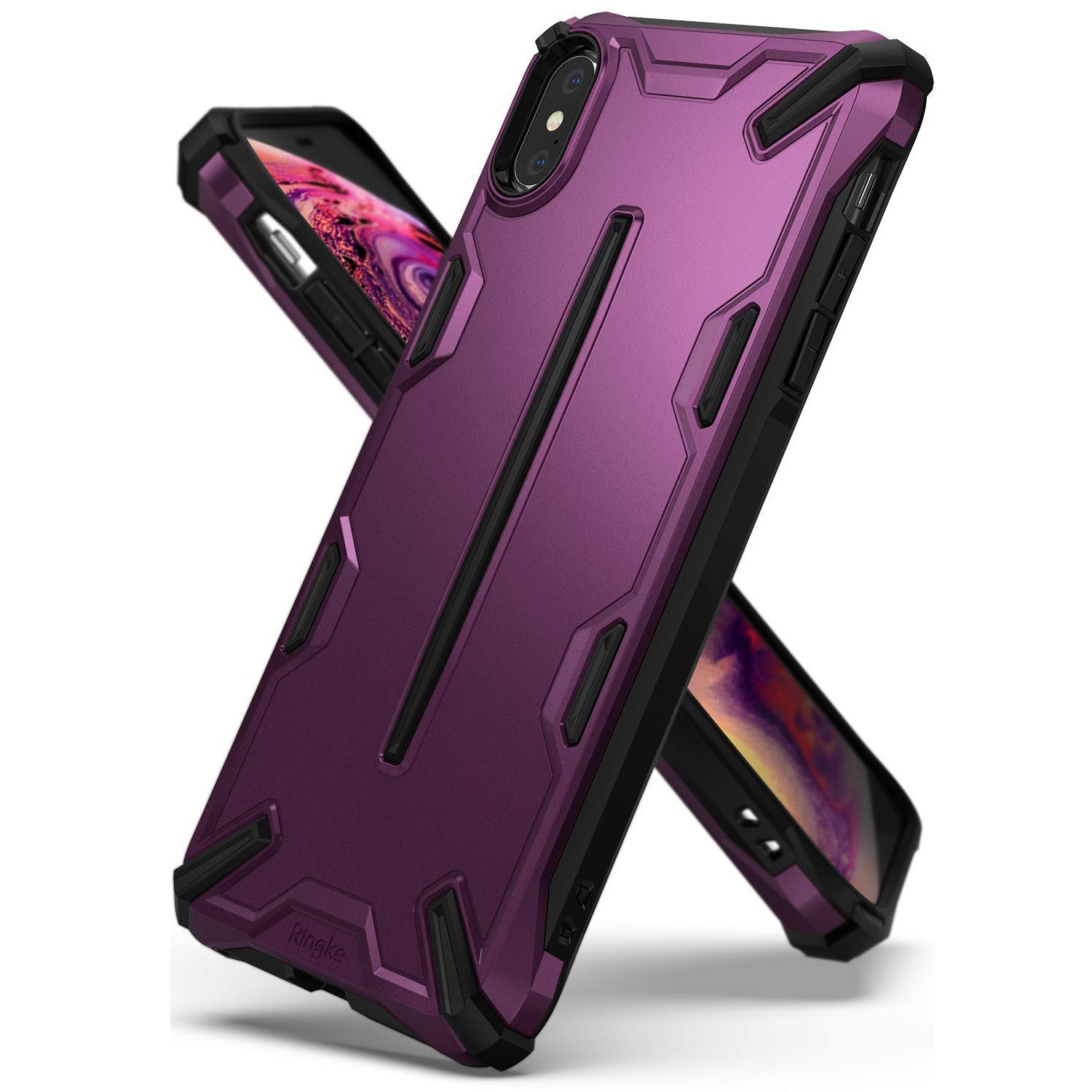 Ovitek Ringke "Dual X" za iPhone XS Max - metallic purple
