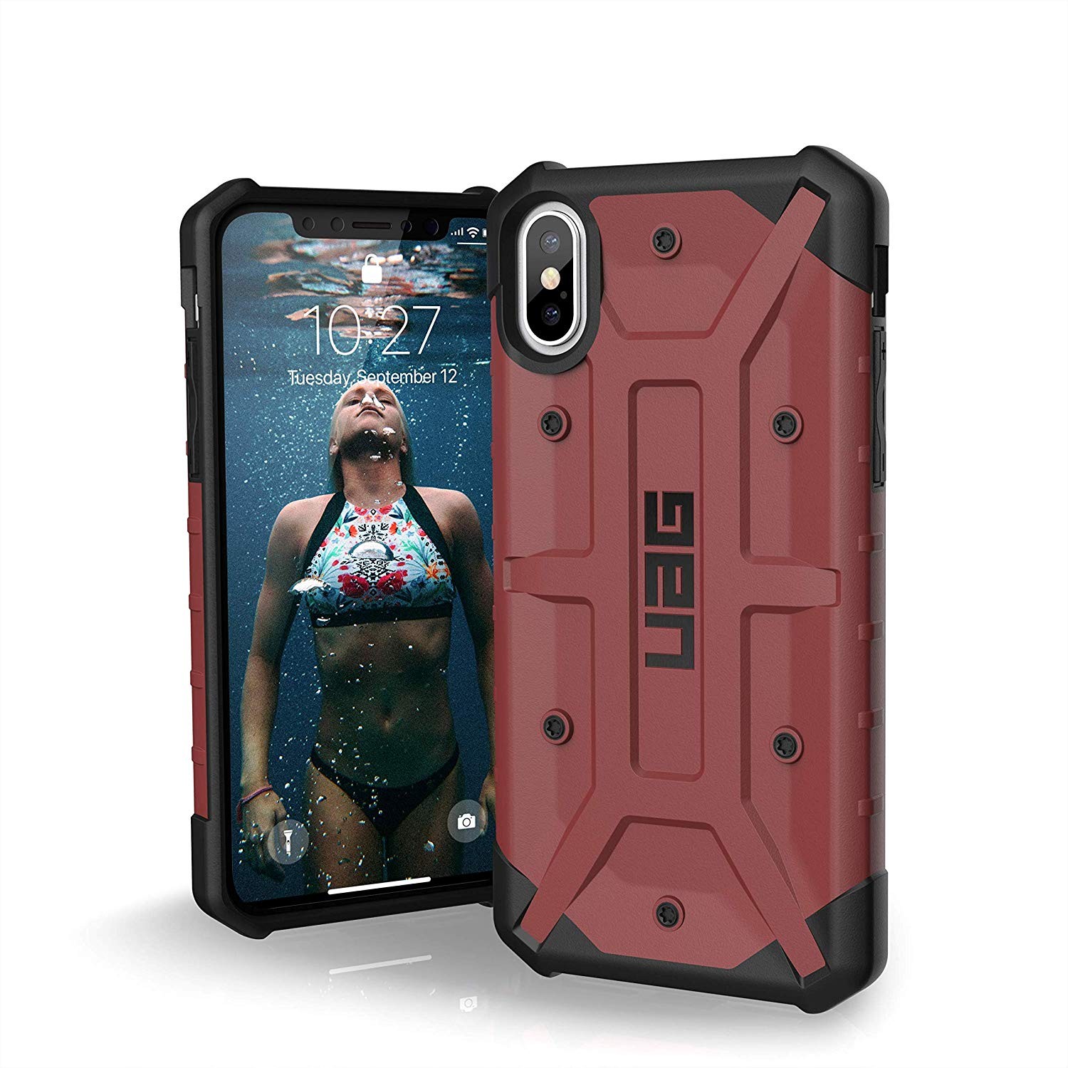 Ovitek UAG "Pathfinder" za iPhone X / XS - carmine