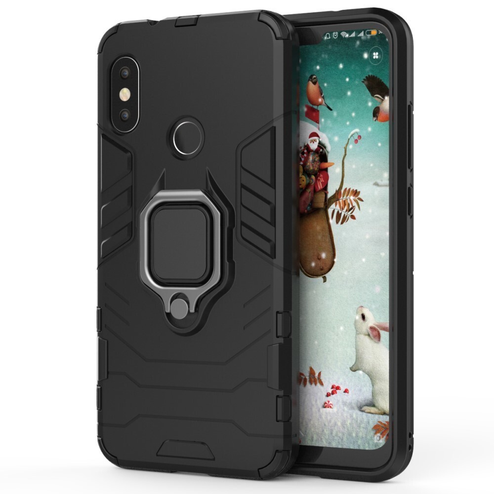 Robusten ovitek "Impact X Ring" za Xiaomi Mi A2 Lite / Redmi 6 Pro - črn