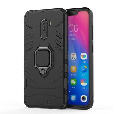 Robusten ovitek "Impact X Ring" za Xiaomi Pocophone F1 - črn