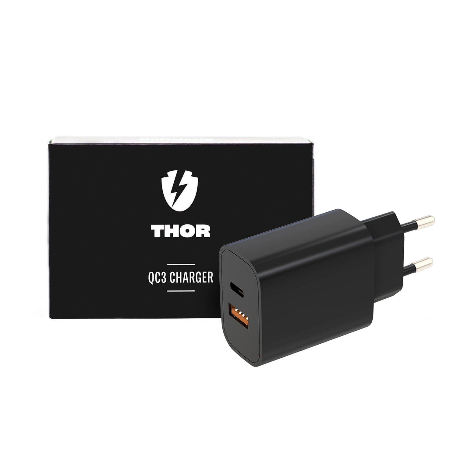 Stenski polnilni adapter Optishield® THOR Quick Charge 3.0