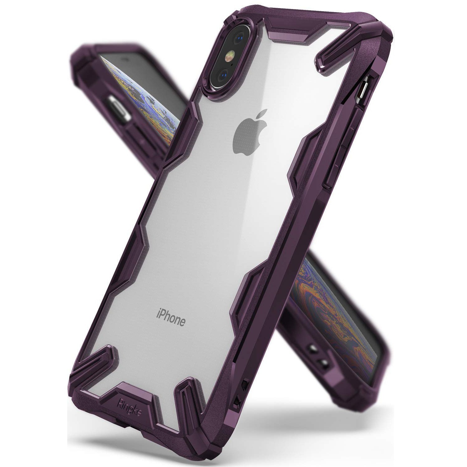 Ovitek Ringke "Fusion X" za iPhone X / XS - lilac purple