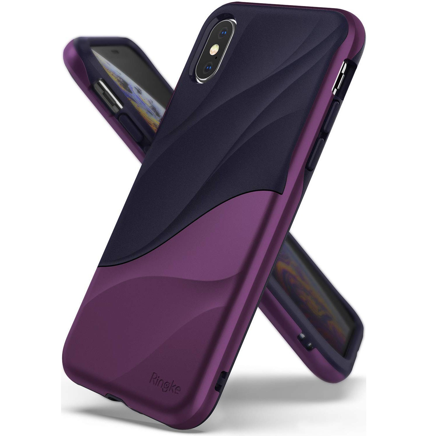 Ovitek Ringke "Wave" za iPhone X / XS - metallic purple