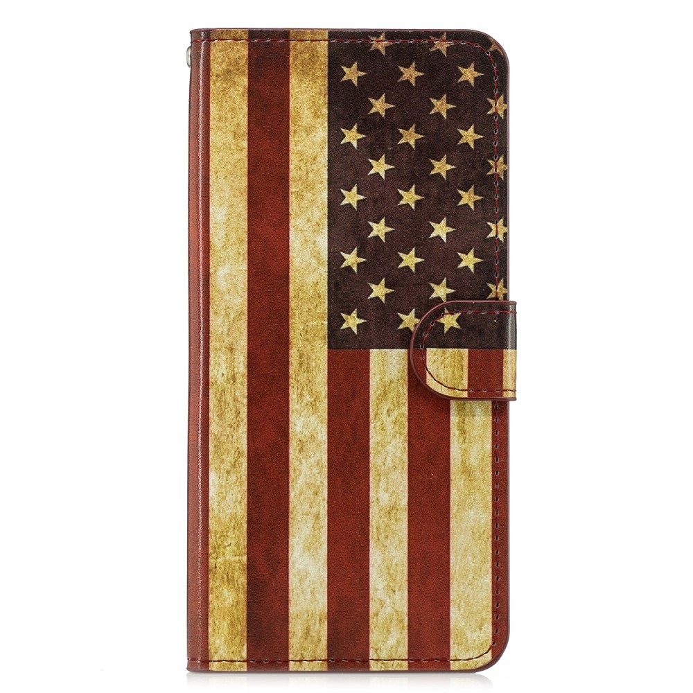 Modni etui "Retro USA" za Huawei Honor 8X