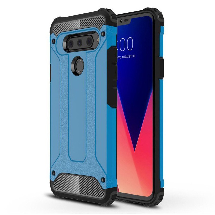 Robusten ovitek "Rock" za LG V40 / V40 ThinQ - moder