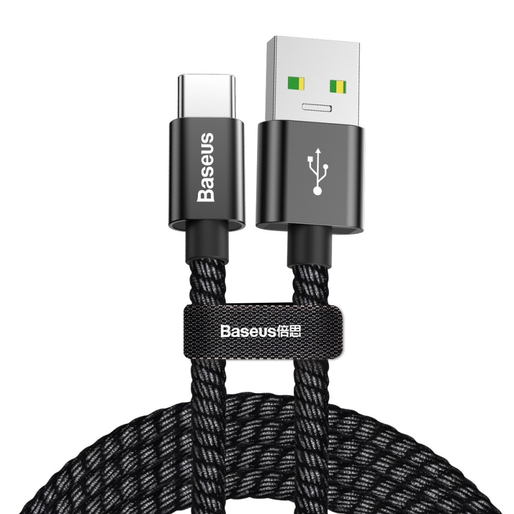 USB-C pleten Super Charge kabel Baseus - črn