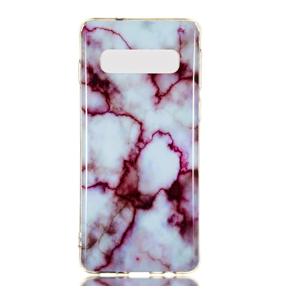 Modni ovitek "Marble" za Samsung Galaxy S10 - vijoličen