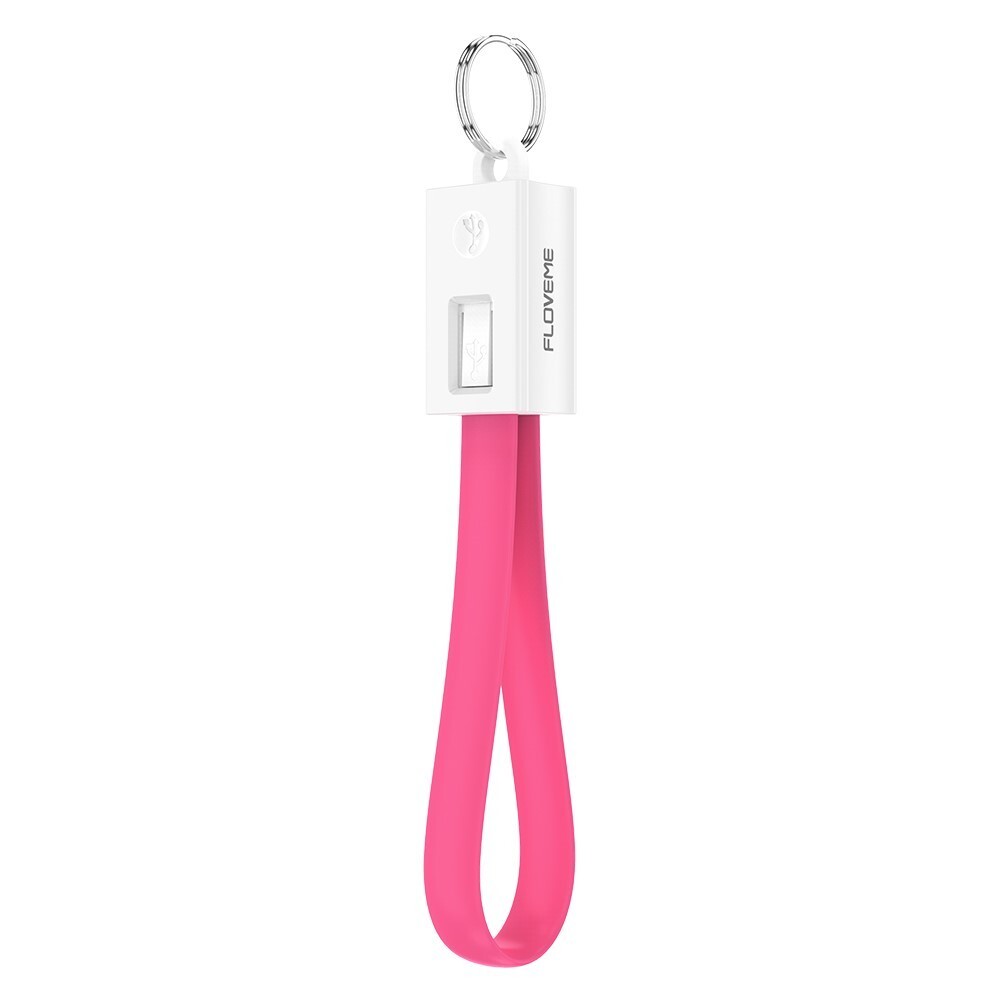 USB v USB-C obesek za ključe "Flow" - roza