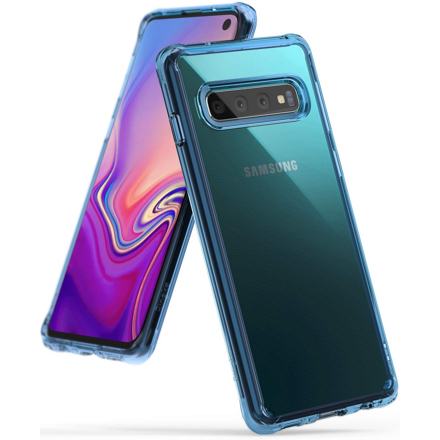 Ovitek Ringke "Fusion" za Samsung Galaxy S10 - aqua blue