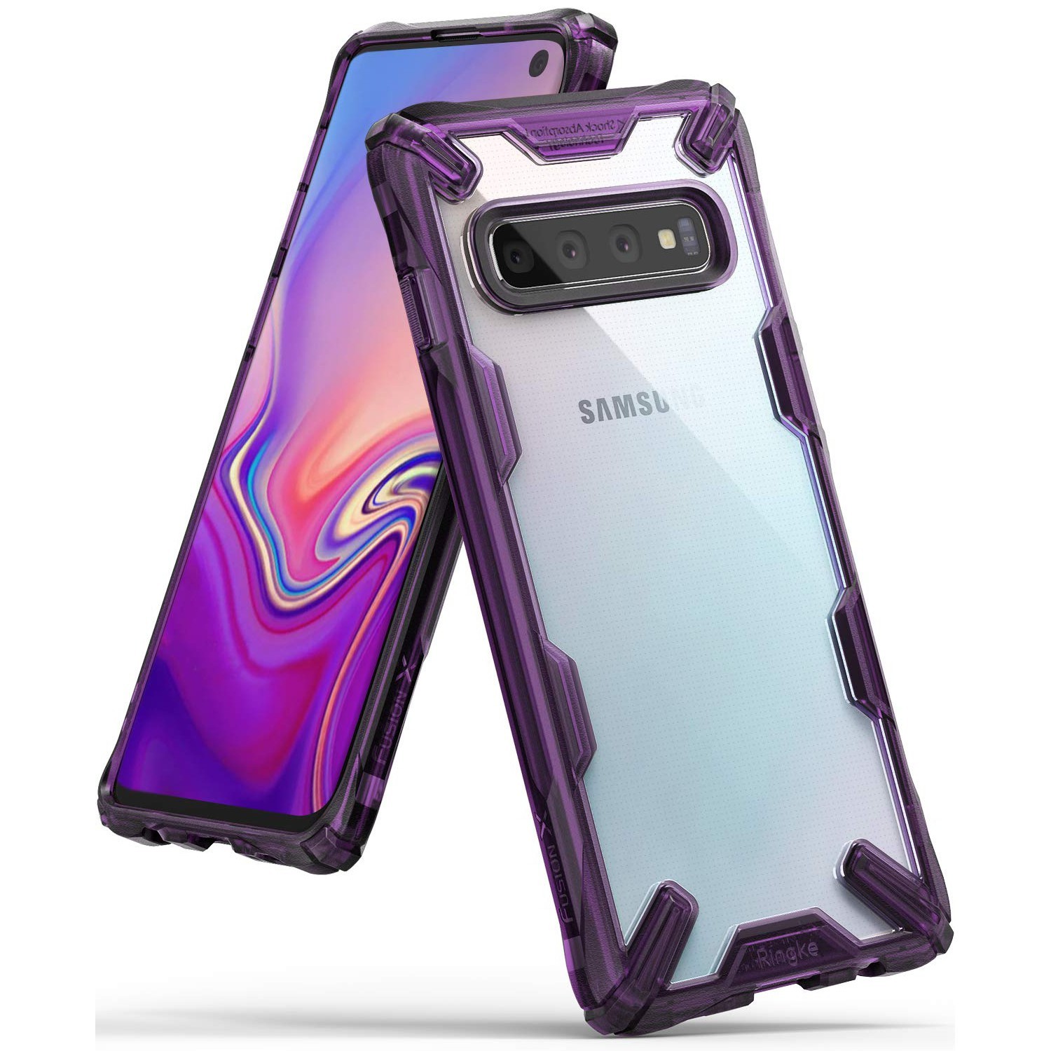 Ovitek Ringke "Fusion X" za Samsung Galaxy S10 - royal purple