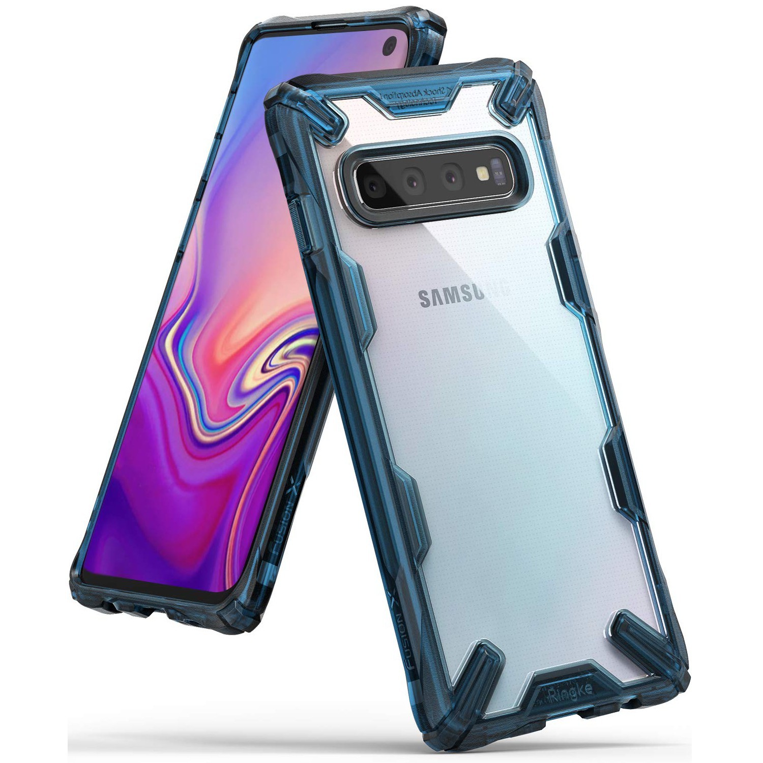 Ovitek Ringke "Fusion X" za Samsung Galaxy S10 - space blue
