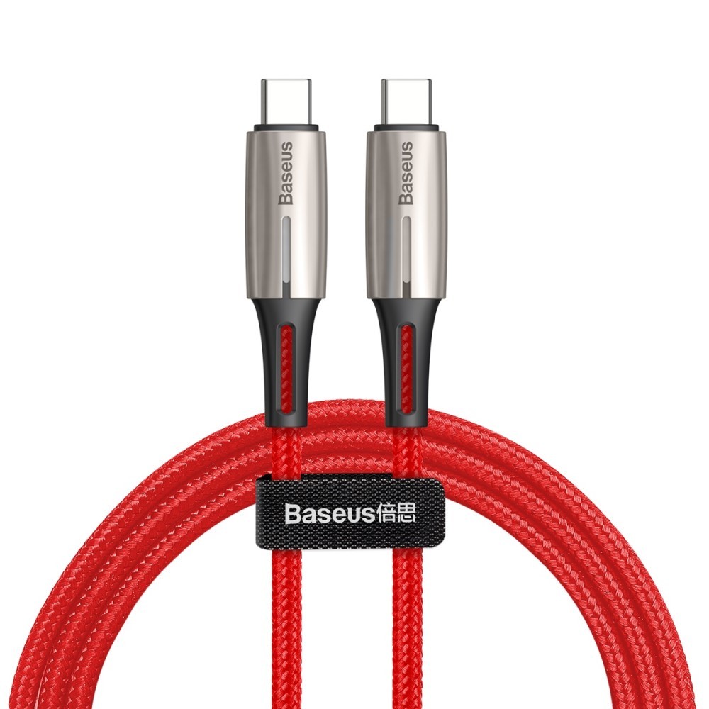 USB-C pleten kabel Baseus "Water Drop" - rdeč