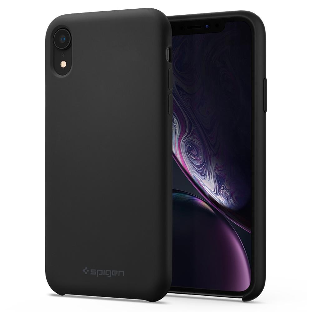 Ovitek Spigen "Silicone Fit" za iPhone XR - black