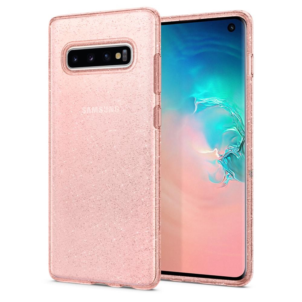 Ovitek Spigen "Liquid Crystal Glitter" za Samsung Galaxy S10 - rose
