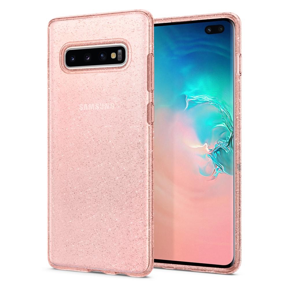 Ovitek Spigen "Liquid Crystal Glitter" za Samsung Galaxy S10 Plus - rose