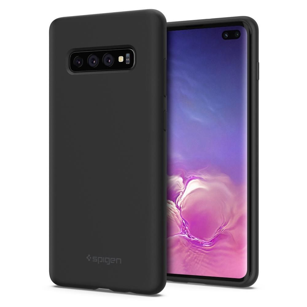 Ovitek Spigen "Silicone Fit" za Samsung Galaxy S10 Plus - black