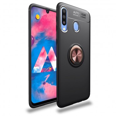 TPU gel ovitek "Multi Ring" za Samsung Galaxy A30 / Galaxy A20 - črno-roza