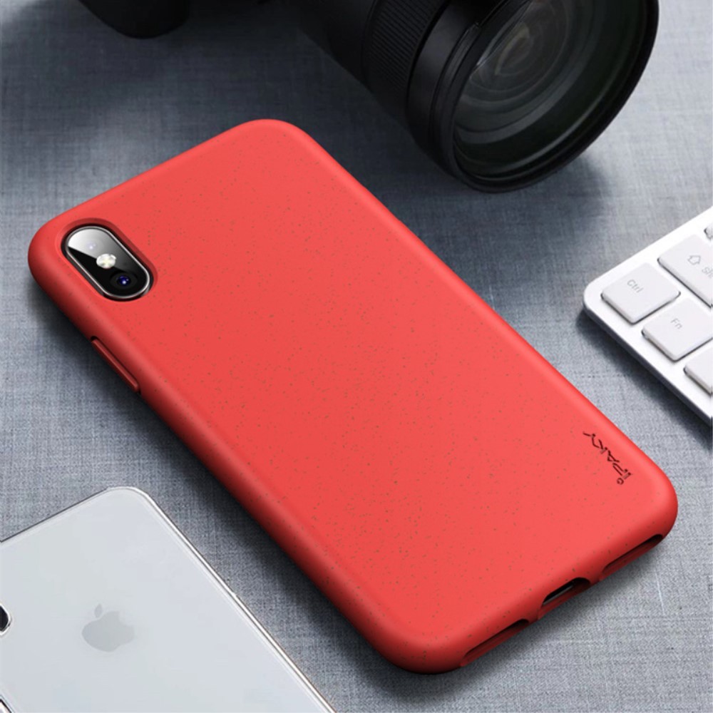 TPU gel ovitek Ipaky "Wheat Straw" za iPhone X / XS - rdeč