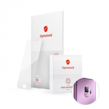 Optishield 2v1 zaščitno steklo za zaslon in zadnjo kamero za Samsung Galaxy S9