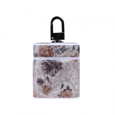 Ovitek "Floweret" za Apple AirPods iz umetnega usnja - bež