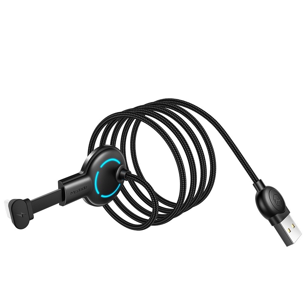 USB-C pleten kabel "Vital" - 1.5 m - črn