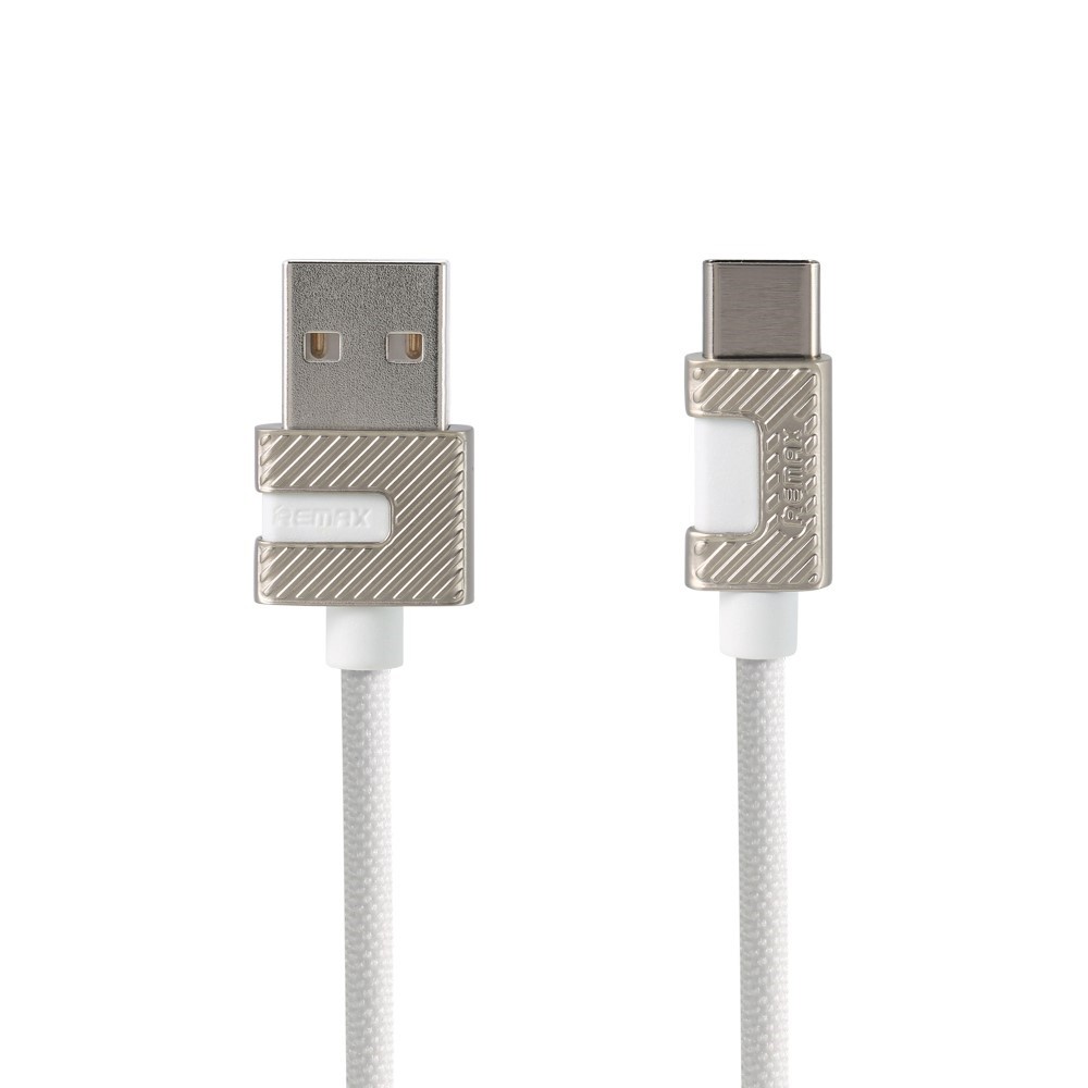 USB-C pleten kabel Remax "Metal" - bel